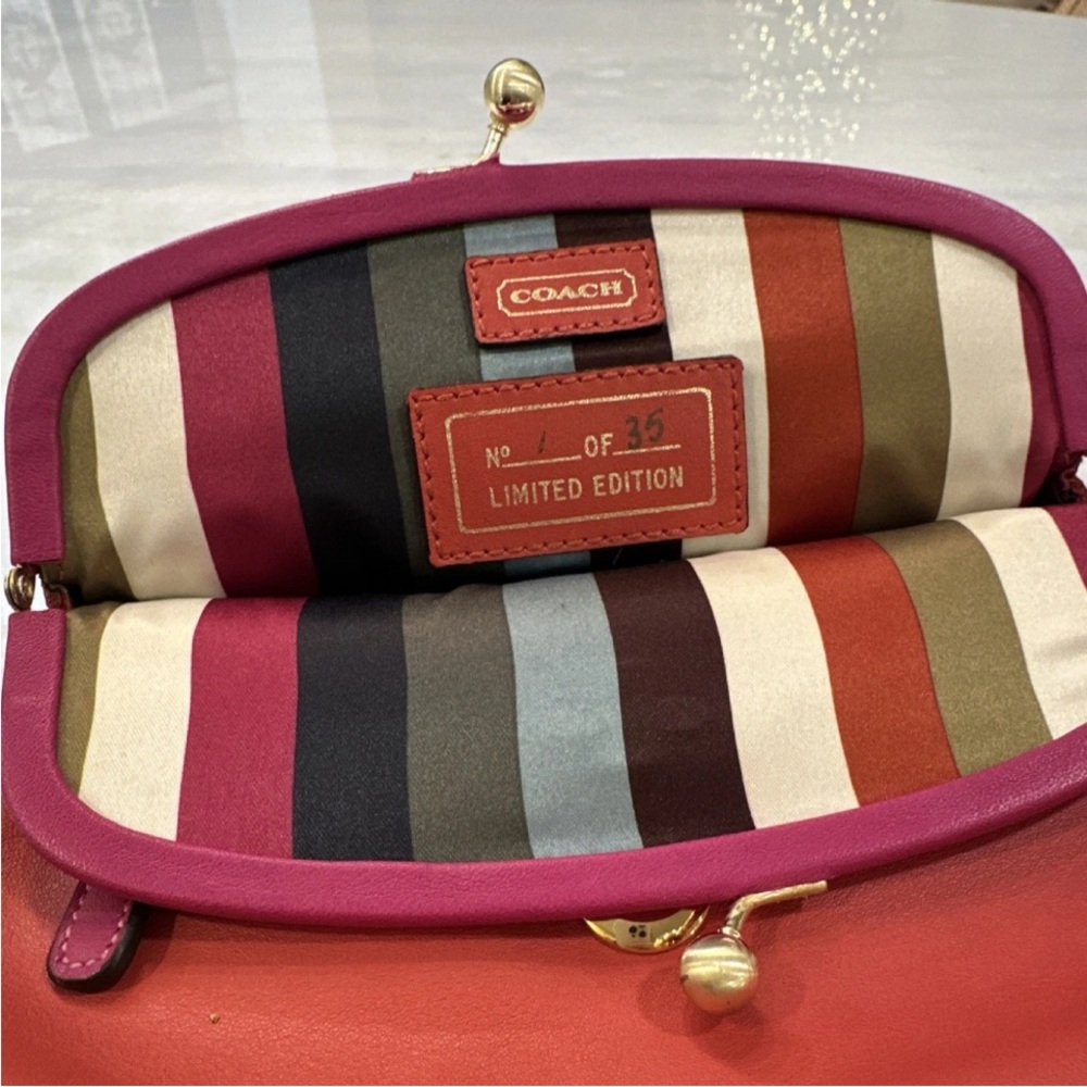 Coach Limited Edition Multicolor Kiss lock women’s clutch/wallet